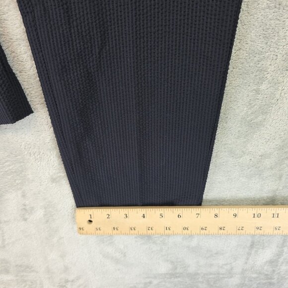 Theory Suit Pants Women's Size 10 Navy Seersucker High Waist Slim Crop Stretch - Picture 12 of 16